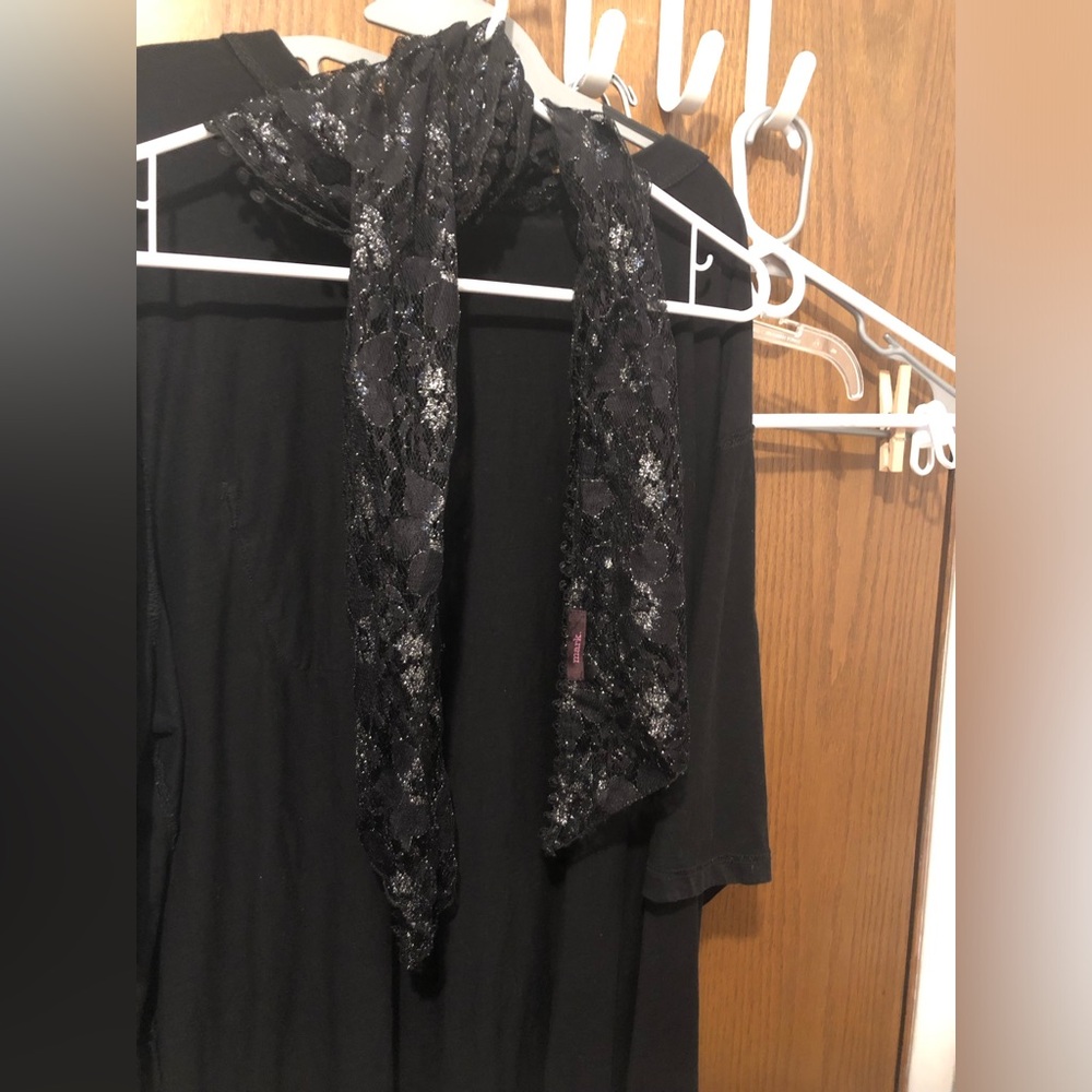 mark. Black Lace Scarf- 53A $12 or 🎉